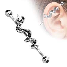 Have A Happy Weekend From Our New 316l Surgical Steel Industrial Barbells With Snake Body Piercing Jewelry Industrial Piercing Jewelry Ear Piercings Industrial
