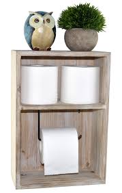 Elegant and very modern in the form of free standing toilet paper holder makes the bathroom a unique style. Spiretro Wall Mount Toilet Paper Holder Decorative Tissue Paper Roll Dispenser Floating Shelf Recessed Cubby Box Bracket Cabinet Storage Reserve Organize For Bathroom Rustic Torch Wood Grey Buy Online In Saint Vincent