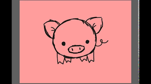 Cartoon The Best Easy To Draw Cartoon Pig The top line is on a diagonal toward the hoof on the bottom.