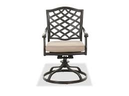 Our outdoor swivel rockers can be custom order with your choice of frame colors and cushion fabrics allowing you to create a style that matches your homes decor. Swivel Rocker Cast Aluminum Chair In Brown Mathis Brothers Furniture