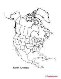 Map Of North America Geography Printable Pre K 12th Grade Teachervision