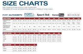 Port Authority Size Chart Arts Arts