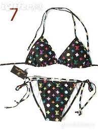 Black Louis Vuitton Monogram Bikini Bikinis Womens Swimsuits Bikini Swimwear