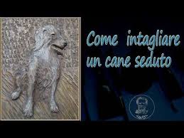 Come Intaglio Un Cane Seduto Di Fronte Youtube Intaglio Cani Rilievo