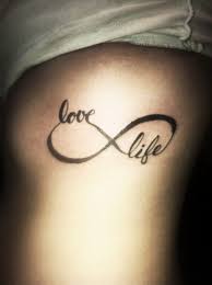 Infinity Love Tattoo Quote On Side For Girls Love Life Infinity Love Tattoo Love Life Tattoo Love Tattoos