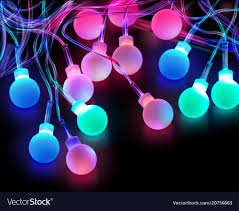 Colored Light Bulbs Royalty Free Vector Image Vectorstock