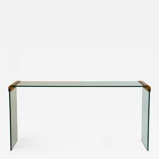 Maybe you would like to learn more about one of these? Pace Collection Slender Glass And Gilt Bronze Waterfall Console By Leon Rosen For Pace
