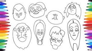Pencils, graphite facebook fan page. How To Draw All Addams Family Character Faces The Addams Family Coloring Pages 2019 Youtube
