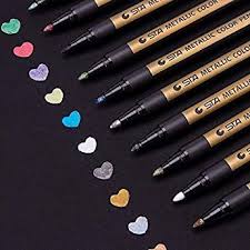 Metallic Marker Stifte Set Anyuke 10 Farben Permanent Brush Pen Fur Fotoalbum Zum Selbstgestalten Gastebuch Hochzeit Scrapbook In 2020 Stifte Set Album Fotos Stifte