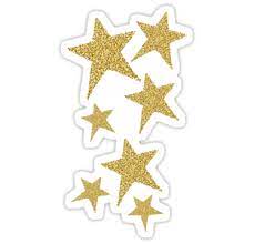 Gold Glitter Stars Sticker By Jaceyerin Gold Glitter Stars Gold Star Stickers Paper Stars