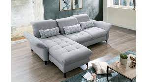 Bei diesen sofas lassen sich die einzelnen elemente der rückenlehne nach vorn schieben. Ecksofa Colorado Stoff Hellgrau Mit Sitztiefenverstellung