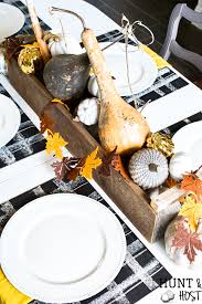 Buy table setting & manners placemat: Simple Fall Table Setting With Buffalo Check Chalkboards Salvaged Living