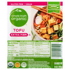 Silken or soft tofu is equivalent to a thin custard, or heavy cream. Simple Truth Organic Extra Firm Tofu 14 00 Oz Harris Teeter