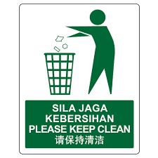 Untuk mengekalkan kesejahteraan dan kebersihan diri anda serta keluarga, pastikan 4 perkara ini diambil berat dan diberi perhatian di rumah anda! Please Keep Clean Sila Jaga Kebersihan Sign Sticker We Accept Custom Make Order Shopee Malaysia