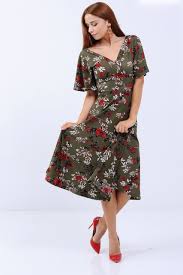 V Yaka Cicek Desen Haki Elbise Giyim Indirim Kampanya Bayan Erkek Bluz Gomlek Trenckot Hirka Etek Yelek Mont Moda Stilleri Elbise Elbise Modelleri