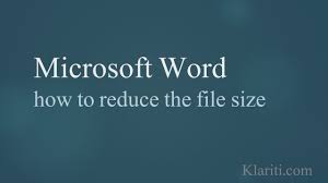 Ms Word - How To Reduce The File Size By 60% - Youtube