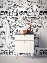 marfa toile wallpaper in 2021 toile wallpaper katie kime katie kime wallpaper