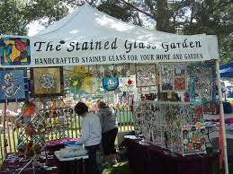 2011 09 17 Pequannock Ho Down Stained Glass Garden Booth Glass Crafts Craft Show Booths Stained Glass