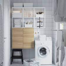 Utility room storage ideas ikea cuartos de ba?o de dise?o. Enhet Combinacion De Almacenaje De Pared Blanco Efecto Roble Ikea