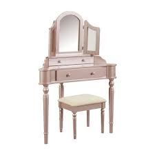 Marbrasse rose gold desk organizer | set of 2 desktop organizer, rose gold desk accessories for women, large capacity metal supplies organizer with they can also help you keep your walls and furniture looking their best, and you won't have to spend a lot of time decorating. Furniture Of America Kelly 3 Piece Rose Gold Vanity Set Idf Dk5849rg The Home Depot
