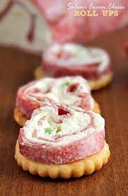 Salami Cream Cheese Roll Ups Sugar Apron Recipe Finger Food Appetizers Food Cream Cheese Roll Up
