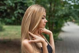 The intertwining sections with curls are a good idea of a formal side downdo for long hair. Hd Wallpaper Women Outdoors Park Blonde Face Profile Long Hair Side View Wallpaper Flare