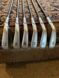 Ping I500 Golf Club Irons With Ping Graphite Shafts 5 6 7 8 9 Pw Golf Golf Clubs For Sale Golf Clubs Iron Club