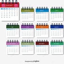 Color Loose Leaf Calendar Template Vector Png Return To School School Calendar Png Transparent Clipart Image And Psd File For Free Download In 2020 Calendar Template School Calendar Templates