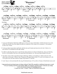 By learning how to read drum notation, you'll be able to quickly play a rhythm or drum beat, even if drum notation does contain similarities to sheet music in that measures are counted and read the the bass drum is typically the biggest drum on the drum set, and usually produces the lowest note. Rosanna Toto Drum Sheet Music Nick S Drum Lessons