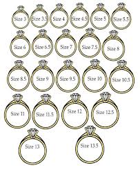 Wedding Ring Conversion Chart Split Ring Sizes Chart Actual
