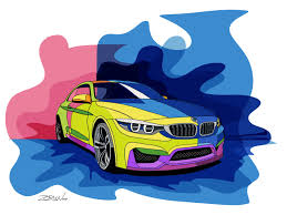 Bmw Bmw Art Print Large Pink Blue Green Bmw Painting Canvas Etsy Bmw Art Figurative Wall Art Canvas Art Painting