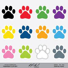Paw Prints Digital Clip Art Paw Print Clipart Instant Etsy In 2021 Paw Print Clip Art Clip Art Paw Print