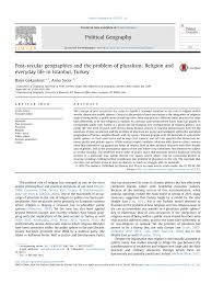 Reliable turkish suppliers are here. Pdf Post Secular Geographies And The Problem Of Pluralism Religion And Everyday Life In Istanbul Turkey