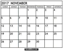 November 2017 Holidays Http Socialebuzz Com November 2017 Calendar Printable Template Monthly Calendar Printable November Calendar August Calendar