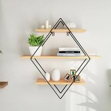Sur cette étagère, posez une jolie plante, vos photos ou encore des accessoires déco. Vintage De Fer En Metal En Bois Etagere De Rangement Murale De Style Industriel Rhombus En Bois De Fer Artisanat Mur Liv 3 Regisi Cdiscount Maison