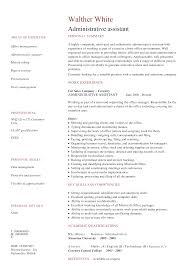 administrative work experience resume