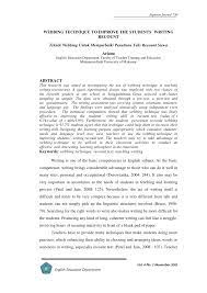 You might consider using each assignment to practice different approaches to drafting the report, to find the order that works best for. Pdf Webbing Technique To Improve The Students Writing Recount