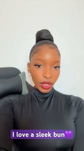I love a sleek bun hairstyle| EBONY REECE