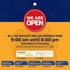 Please let us know of any corrections required. All Rainbow Outlets Are Open For Rainbow Enterprises Facebook