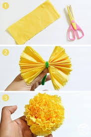 The centres the marietta mexican marigold (tagetes patula) is a variety that produces edible flowers. Diy Marigold Cempazuchitl For Day Of The Dead Using Tissue Paper