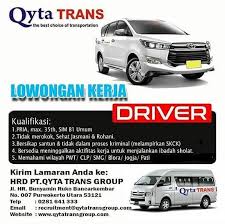 Informasi rekrutmen lulusan sma/smk, diploma (d1,d2,d3) dan sarjana. Lowongan Kerja Pt Qyta Trans Group Desember 2019