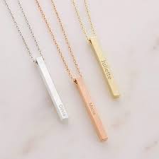 We did not find results for: Amazon Com 14k Real Solid Gold Personalized Vertical 3d Bar Necklace 30 Mm X 3 Mm Four Sided Name Bar Necklace Engrave Custom Name Date Bar Coordinate Necklace Great Memorial Gift For Her