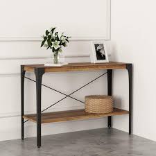 Ironck Industrial Console Table Thick Mdf Board In 2020 Entryway Table With Storage Rustic Console Tables Industrial Console Tables