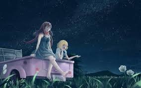 This collection presents the theme of anime wallpapers. Art Girls Car Night Anime Wallpaper 1920x1200 82202