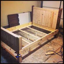 Pin By 2x4 Engineering On 2x4 Diy Furniture Designs Diy Full Size Bed Frame Diy Bed Frame Bed Frame Plans