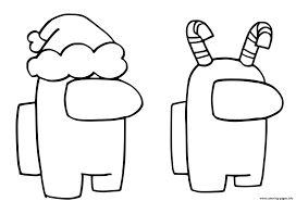Among us coloring pages rules of playing among us, a game that is currently viral because it is considered to 'damage friends. Among Us Christmas Time Coloring Pages Printable
