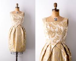 Shop over 170 top gold brocade and earn cash back all in one place. Vintage 50 Brocade Dress 1950s Gold Party Dress Yellow Etsy
