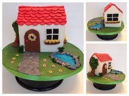 Haus Torte Haus Balkonkasten Teich Aus Fondant Torte Zur Einweihungsfeier Fondanttorte Motivtorte Kuc Fondant Torten Einweihungsfeier Fensterkasten