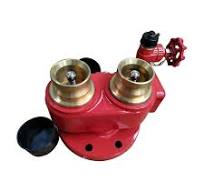 100 mm Flange Outlet Fire Hydrant 2 Way Breeching Water Inlet Valve
