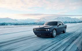 Download Wallpapers Dodge Challenger Gt Awd Movement 2017 Cars Road Winter Black Dodge For Desktop Free Pictures For Desktop Free